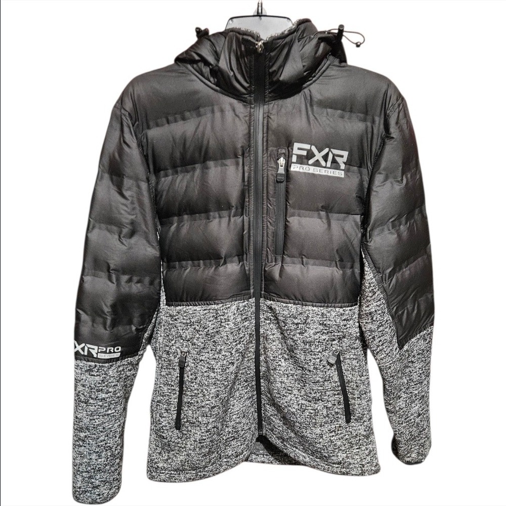 FXR Excursion Lite Hybrid Pro Series Puffer Jacket Hooded Mens Small Zip Pockets - Picture 2 of 8